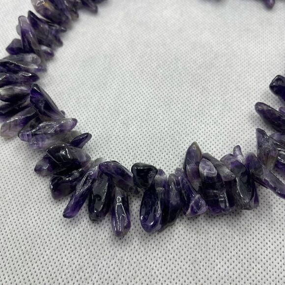 Amethyst chunky chokers necklace - Picture 5 of 7